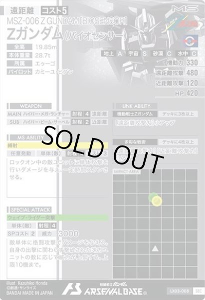 画像2: SEC 【シークレット】Ζガンダム(バイオセンサー) (2)