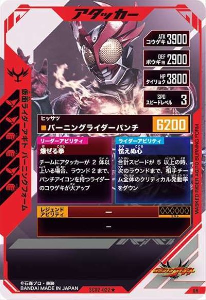 画像2: SR 【パラレル】仮面ライダーアギト バーニングフォーム (2)